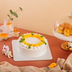 Bánh sinh nhật tròn trang trí hoa quả